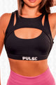 Black Special Design Seamless Bra - Full Front