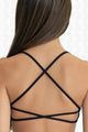 Black Stylish Back Design Sports Bra - Back